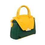 Beau Design Stylish  Green & Yellow Color Imported PU Leather Slingbag With Adjustable Strap For Women's/Ladies/Girls